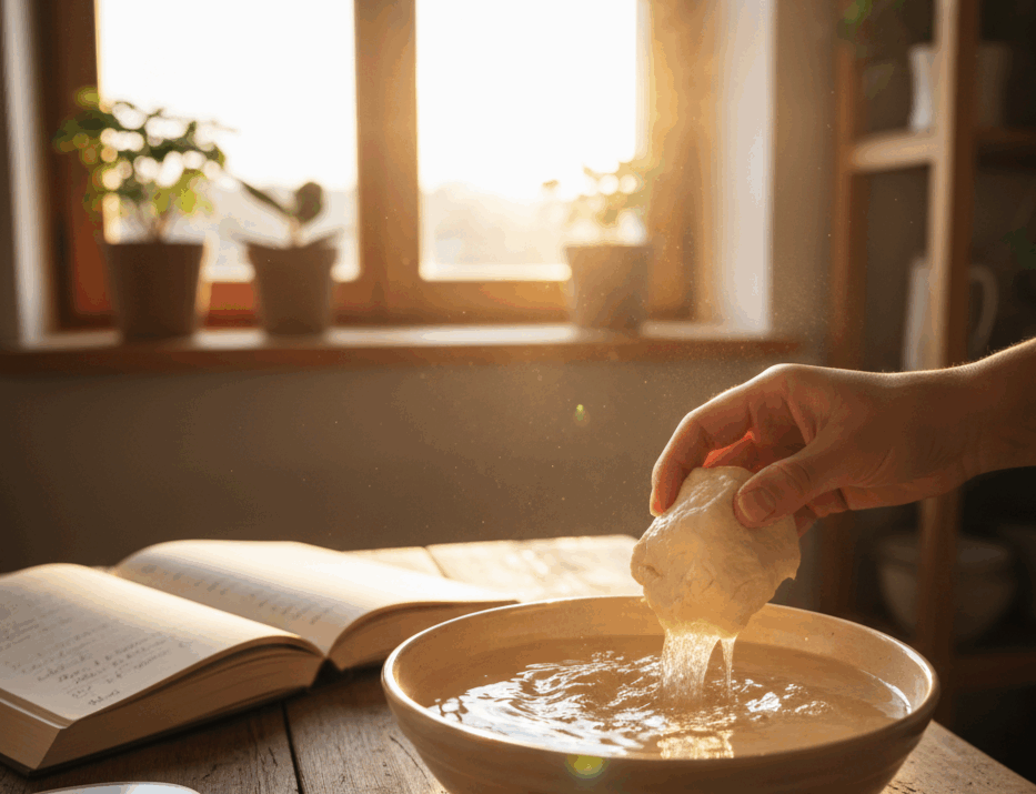 Lievito Madre zuerst auflösen