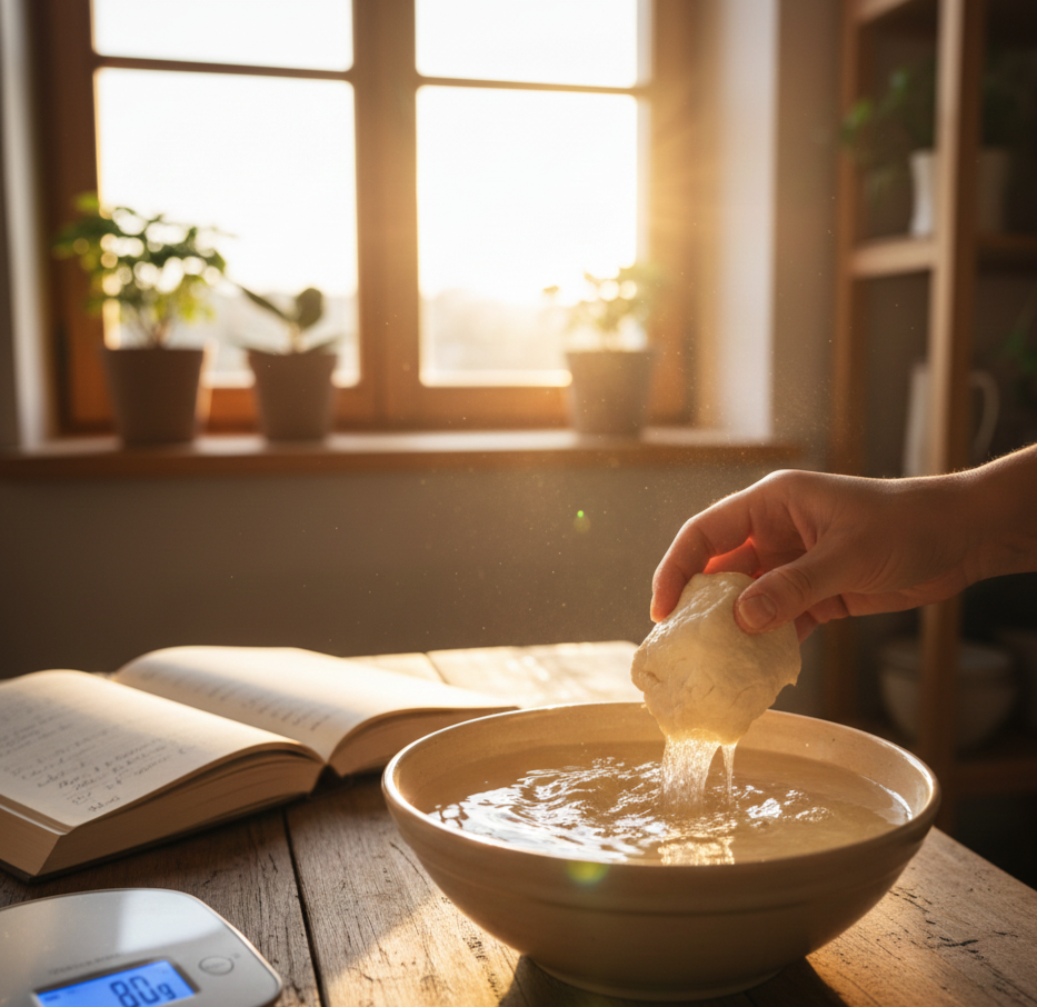 Lievito Madre zuerst auflösen