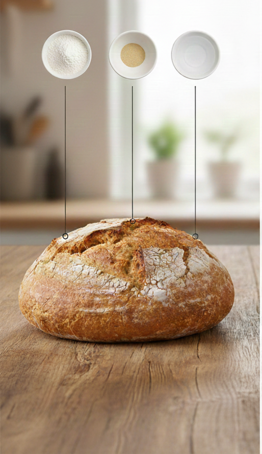 Brot ohne Zusatzstoffe