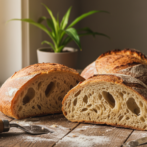 Weizenbrote mit offener Krume